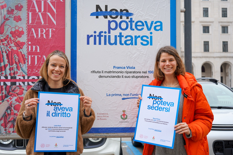 From left: Gaya Spolverato, Delegate for Equal Opportunity Policies of the University of Padua; Margherita Colonnello, Councillor for Gender Policies and Equal Opportunities of the Padua Municipality
